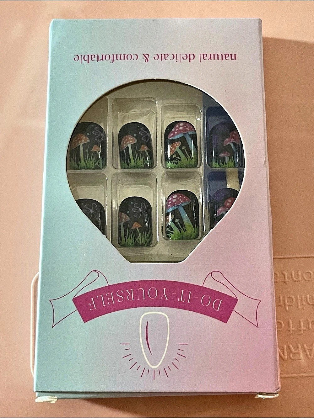 Mushroom Floral Press-On Nails Multicolor NWT 🍄